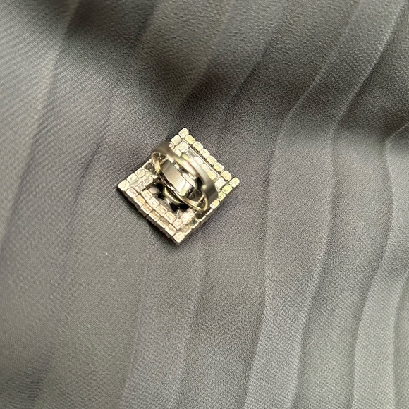 Vintage Prong Set Clear Rhinestone Cocktail Ring Juliana? Adjustable - Picture 6 of 11